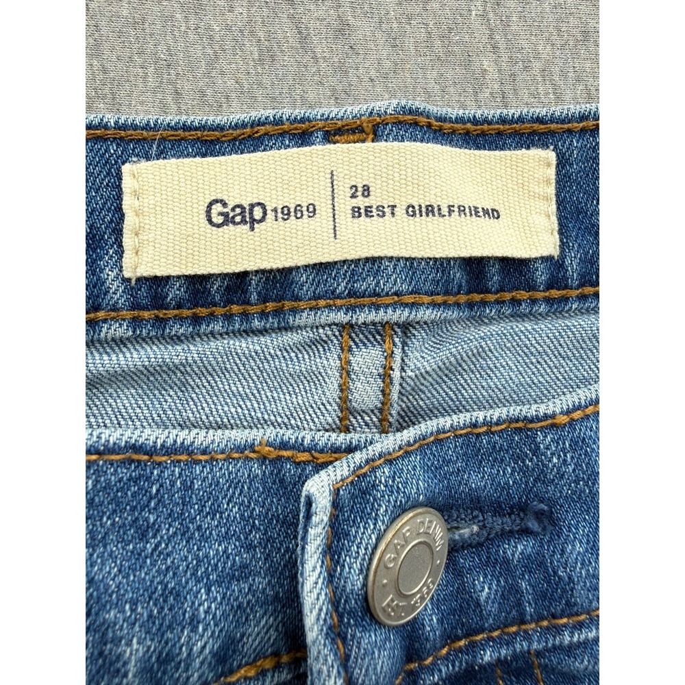 Gap Jeans Women's 28 Blue Best Girlfriend Distressed Denim - Picture 7 of 15